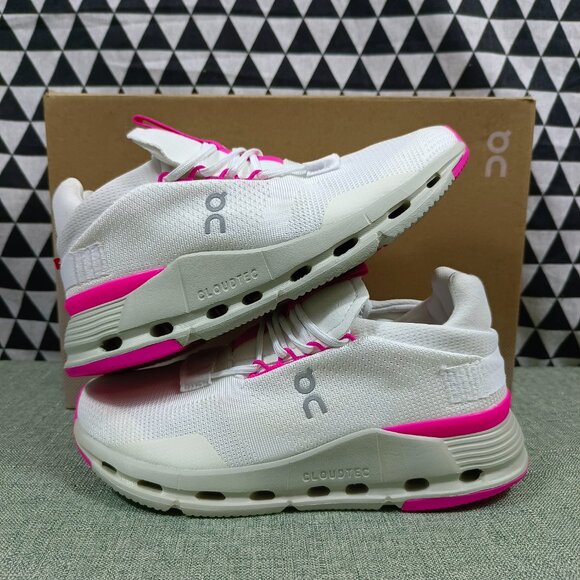 🌸👟On Cloud Cloudnova Barbie Women Pink Shoes White - Picture 1 of 6